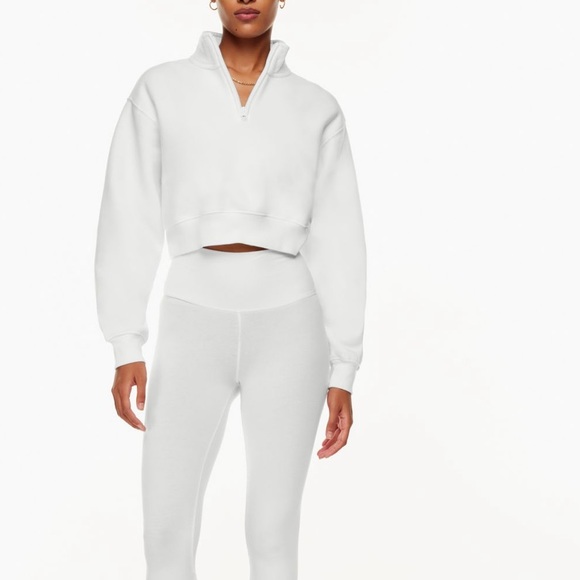 TNA Cozy Fleece Perfect 1/4 Zip Funnel Neck Sweater (Aritzia) - Picture 2 of 5